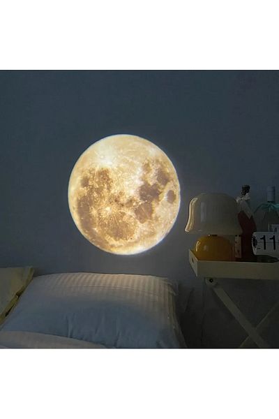 Choice Yellow Novelty Moon Projector Light Background Projection Photo Props Birthday Party Decoration Wall
