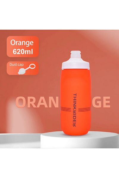 ThinkRider Orange 620ml ThinkRider 620ml/750ml Bicycle Bottle MTB Road Bike Water Bottle Outdoor Sports Plastic