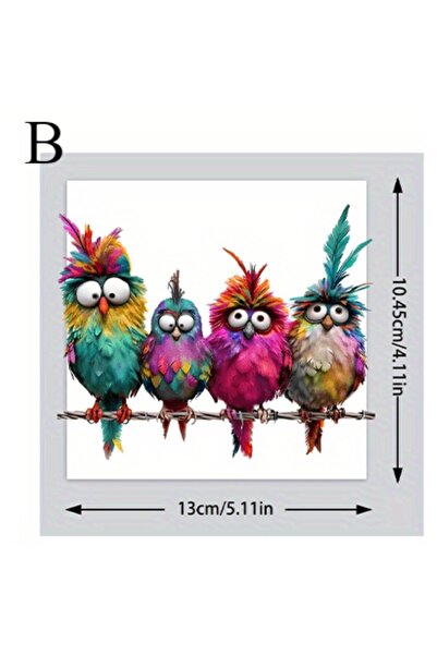 Choice UV-B-1PC 1PC ملصقات ديكورية إبداعية على شكل طائر مضحك للنوافذ الزجاجية...