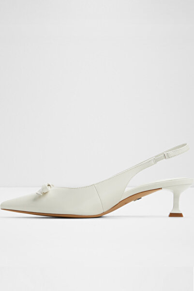 Aldo Luxurıant - Women's Genuine Leather White-Ecru Small Heeled Shoes