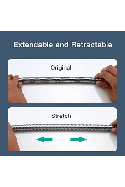Choice 1pcs 1.5M Stainless Steel Hose Extension Tube Bathroom Shower Tube Extension Tube Water Pipe Draw...
