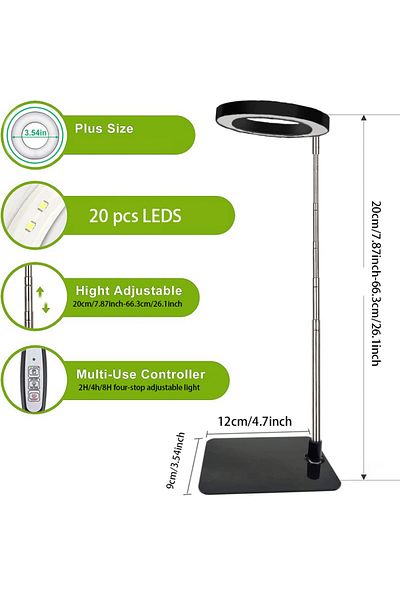 Choice 1 pc Add base 1/2pcs Add base Grow Light,Full Spectrum LED Plant Light for Indoor Plants,Height Adju