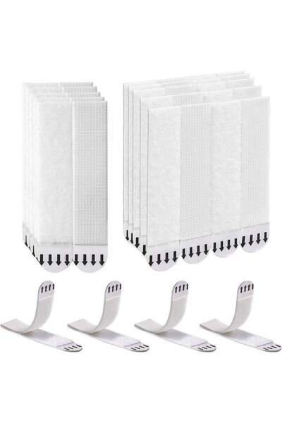 Choice 16 × 29 مم أبيض 12 مجموعة (24 شريطًا) من اللاصق القوي مزدوج الجوانب غي...