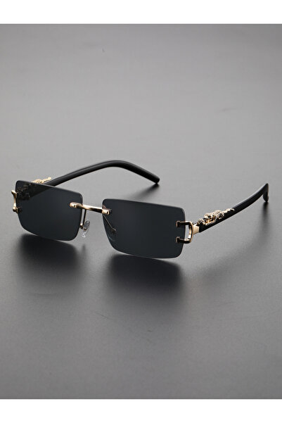 Choice SX2670-G.GY نظارة شمسية مستطيلة بدون إطار بتصميم عصري وعصري، نصف قطعة،...