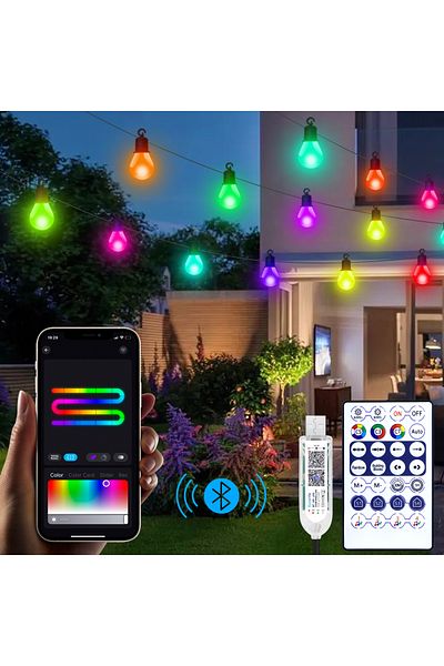 Choice 30M 50Bulbs Outdoor Waterproof LED String Light USB 15M 25 Bulbs Fairy Lights Bluetooth LED Garland