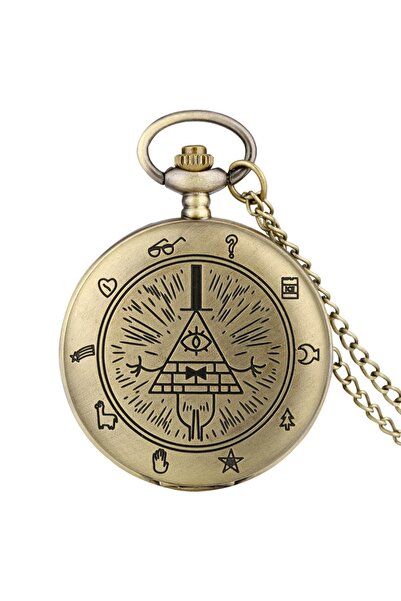 Choice برونزية، وصلت حديثًا! ساعة يد نسائية مع قلادة كلمة مرور الجاذبية - بتصميم مثلث غامض