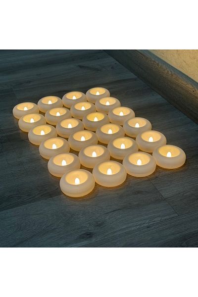 Choice 24pcs 6/12Pcs Waterproof Flameless Light Candle Float Electric Candle Wedding Valentine Decoration R