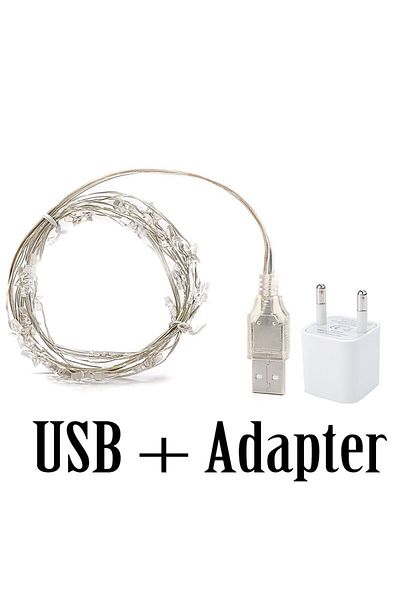 Choice 6M 60STARS Warm White USB PLUG 2m/4m/6m STARS Fairy Lights for Bedroom String Battery Powered Adapte
