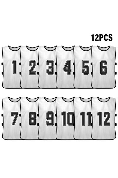 Choice 12 قطعة بيضاء 6 قطع/قطعتان من قمصان كرة القدم سريعة الجفاف للبالغين، ق...