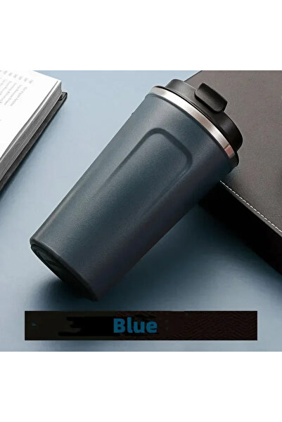 Choice كوب قهوة أزرق 380/510 مل من الفولاذ المقاوم للصدأ للسفر، كوب حراري مانع للتسرب، زجاجة شاي وقهوة