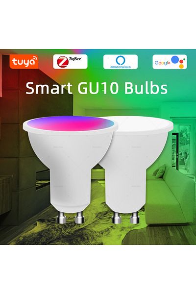 Choice Yes 1 pcs 5W Zigbee GU10 GU10 Zigbee LED Bulbs Wifi Smart LED Light Bulb RGB CW WW Dimmable Spotligh
