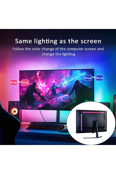 Choice For 27 inch monitor USB PC LED Strip Lights 24-34 Inch Computer Sync Light Strip Monitor RGB Screen