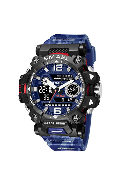 Choice ساعة سمائل زرقاء داكنة جديدة مقاومة للماء حتى عمق 50 مترًا، ساعة رياضي...