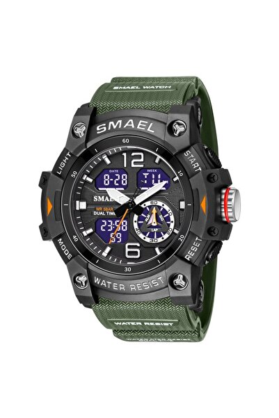Choice1 Army Green SMAEL Sport Watch Military Wristwatch for Men Alarm Stopwatch LED Digital Back Light Dual