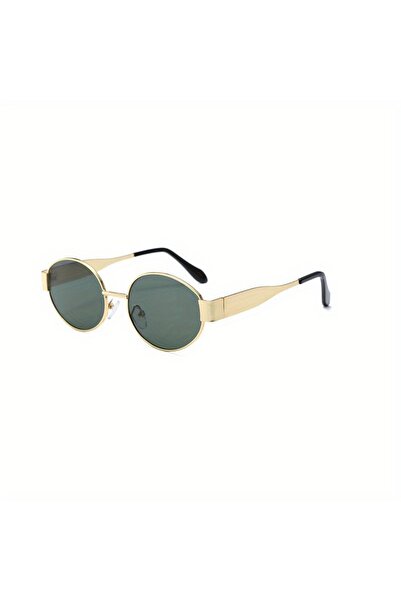 Choice TY1096-green Oval Sunglasses for Women Men Trendy Metal Frame Sun Glas...