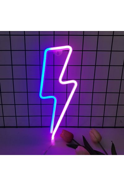 Choice Lightning-PinkBlue 1pc, cool neon light battery/USB power supply, game room bedroom party, wedding g