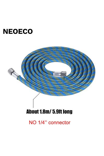 Choice blue air hose Professional Nylon Braided Airbrush Hose with Standard 1/8"*1.8m(5.9ft) Size Fitting o