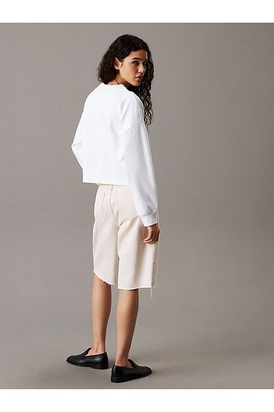 Calvin Klein Mikina Franco Terry RLXD CR - LS Monologo Cut