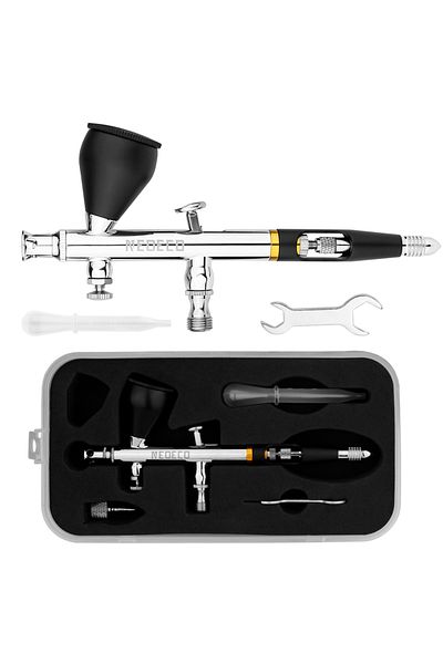Choice NCT-SJ83-B NEOECO NCT-SJ83 Dual Action Airbrush 9cc 1/3 oz Fluid Cups Quick Remove Air brush Cap Des