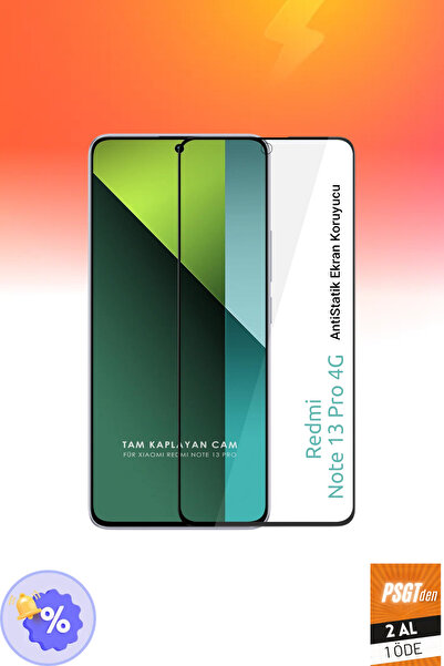 PSGT 2 Adet Xiaomi Redmi Note 13Pro 4G Tam Kaplayan Anti Statik Temperli Kırı...