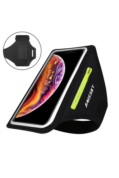 Choice Black HAISSKY Running Sport Armbands For iPhone 16 15 14 13 12 Pro Max 14 Plus Samsung S24 Ultra Zip