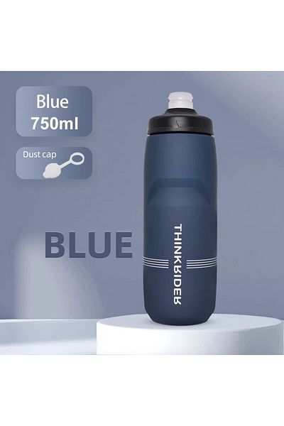 ThinkRider Blue 750ml ThinkRider 620ml/750ml Bicycle Bottle MTB Road Bike Water Bottle Outdoor Sports Plastic P