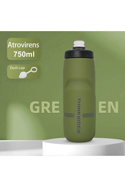 ThinkRider Atrovirens 750ml ThinkRider 620ml/750ml Bicycle Bottle MTB Road Bike Water Bottle Outdoor Sports Pla