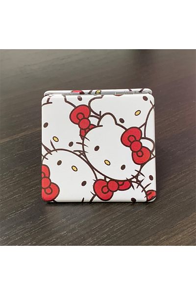 Miniso HelloKitty-03 Hello Kitty Mirror Portable Small Mirror Hello Kitty Sanrio Portable Folding Mirrors D