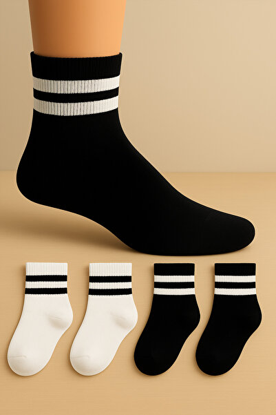 tibo 4 чифта безшевни детски тенис чорапи с обръч за нос