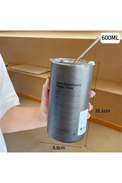 Choice ترمس رمادي 601-700 مل، كوب قهوة محمول من الفولاذ المقاوم للصدأ، زجاجة ...