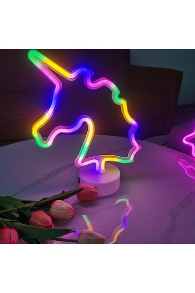 Choice Desktop unicorn 1pc, desktop neon light USB/battery powered, room birthday party wedding decoration