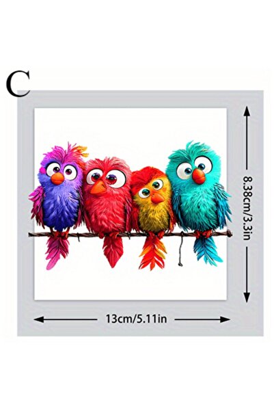 Choice UV-C-1PC 1PC ملصقات ديكورية إبداعية على شكل طائر مضحك للنوافذ الزجاجية...