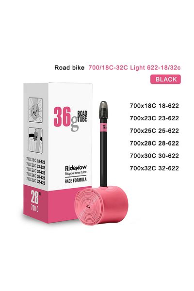 Choice Presta Valve 85mm Road 36g Black RideNow Ultralight Bike Inner Tube Black valve 700c Road Bicycle TP