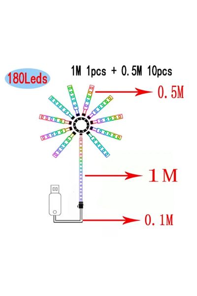 Choice 0.5Mx10-1Mx1 2024 LED Fireworks Light LED Garland RGB Neon String Light Bluetooth APP Control Music