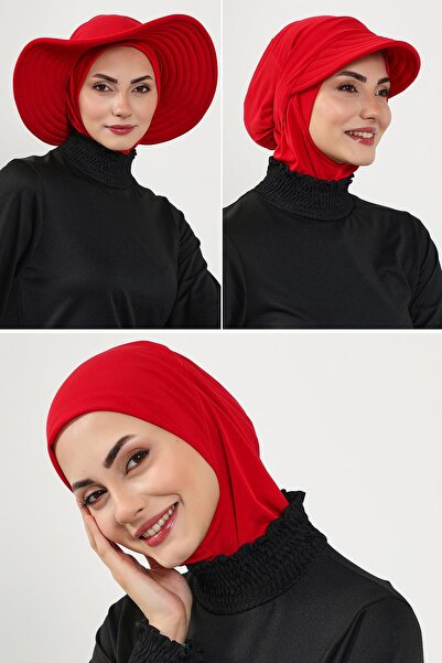 Aisha's Design طقم من 3 قطع: قبعة وغطاء للعين وقبعة (للبحر، للمسبح) للسباحة، ...