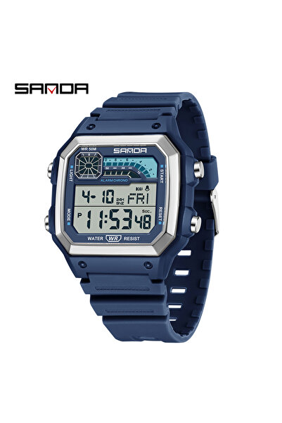 Choice ساعة SANDA الرياضية الإلكترونية الخارجية للرجال باللون الأزرق 6196 متع...
