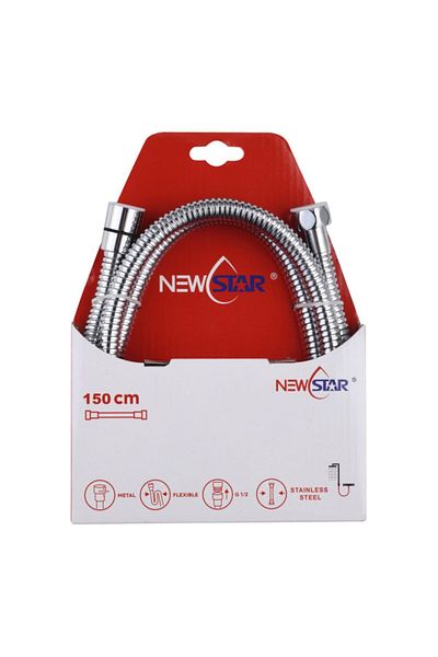 Newstar Stainless Steel User-Friendly Design Ample Flexible Shower Hose 1.5 cm