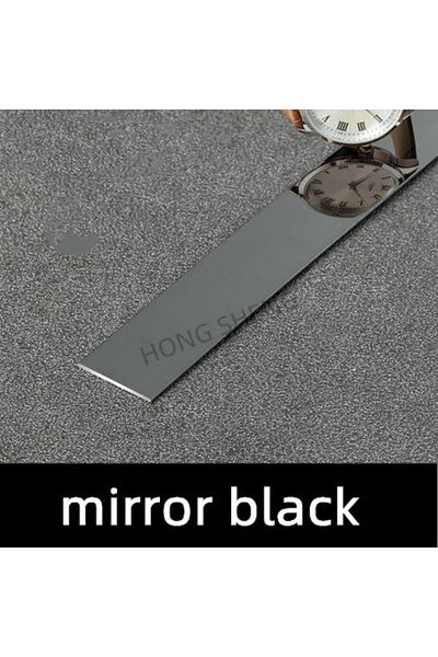 Choice width 3cm Black 500cm 5Meter 8K Mirror Wall Sticker Titanium Gold Stainless Steel Flat Decorative Li