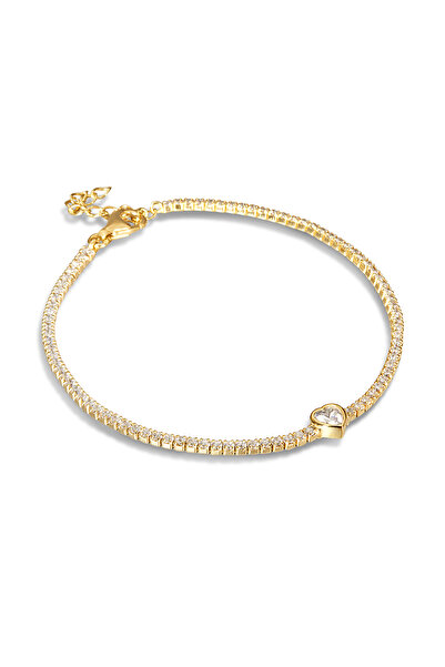 Joy of Jade Camila Kalpli Suyolu Bileklik, 18 Ayar Altın Kaplama (925 Ayar Gü...