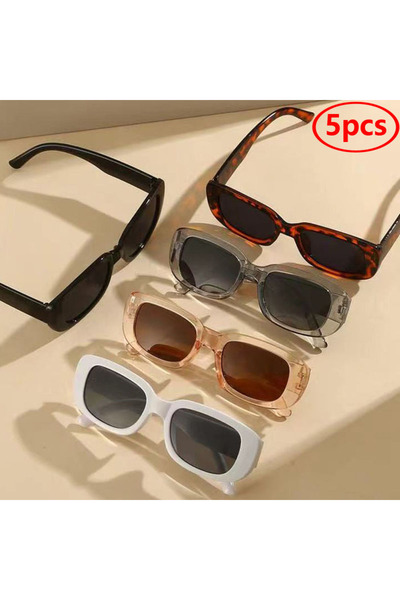 Choice تظهر الصور 5 قطع 13 قطعة نظارات شمسية صغيرة مربعة الشكل للنساء نظارات شمسية ريترو للرجال ماركة كلاسيكية للسفر