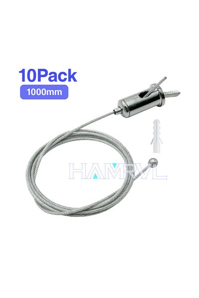 Choice 1m 10Pack Hexagon Light Adjustable Suspension Rope and Splicing Connector All Copper 2Pin V/Y/L/T/I