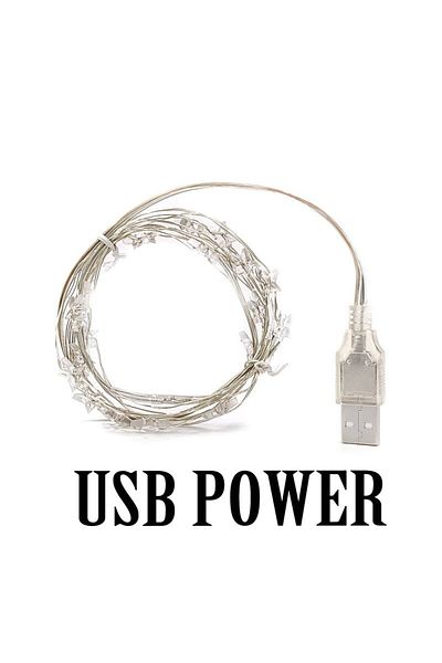 Choice 4M 40STARS Warm White USB 2m/4m/6m STARS Fairy Lights for Bedroom String Battery Powered Adapter Chr