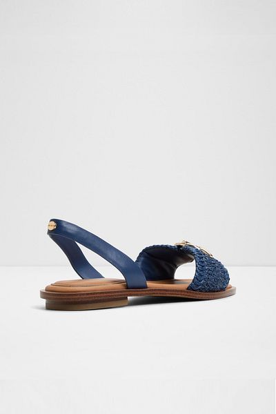 Aldo Goassı - Women's Textile Navy Blue Flat Sandals