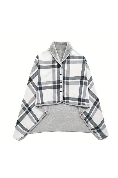 Choice black 1pc Wearable Blankets Shawl Blanket Flannel Lazy Casual Office Blanket 1pc Wearable Blankets S