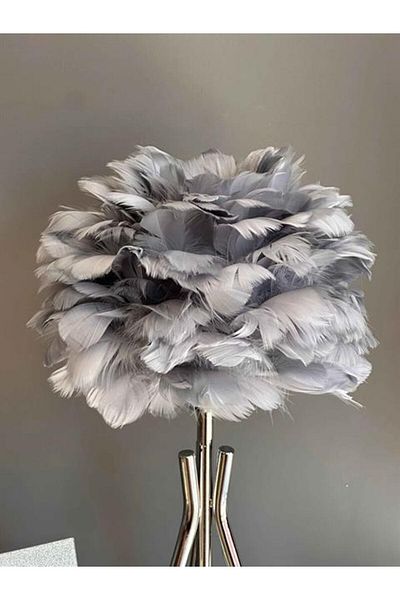 ROSSEV Lampshade Feather Gray