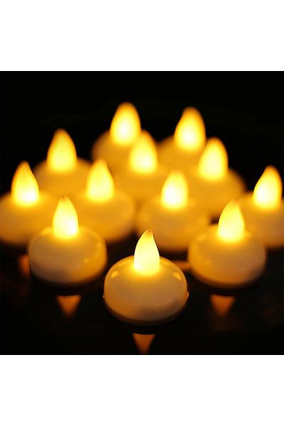 Choice 12pcs warm light 36/12pcs Floating Candle Lamp Flameless Tea Light Flicker Electronic Waterproof LED