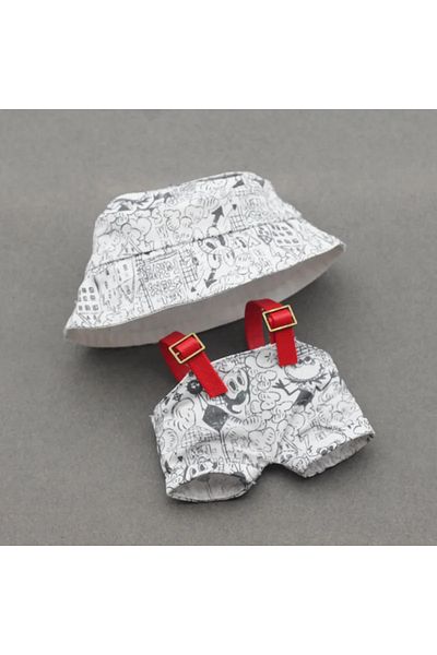 Choice No doll 02 For 1st 2nd 3rd Gen 17cm Labubu Tendencia Clothes Pendant Sitting Party Graffiti Strap