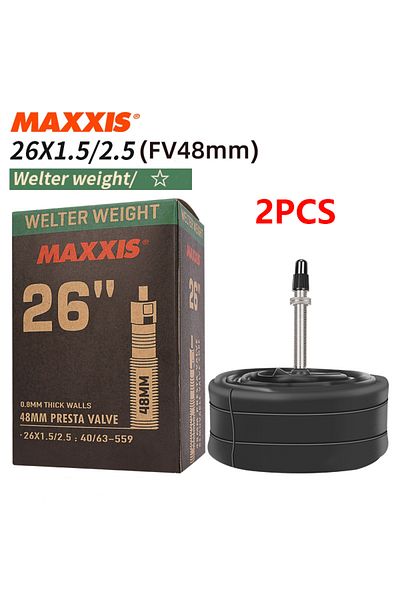 Choice 26x1.5-2.5 FV48 x2 2PCS MAXXIS WELTER WEIGHT Bicycle Inner Tube 26/27.5/29 Inner Tube Of Mountain Bi