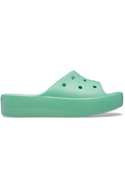 Crocs شبشب نسائي كلاسيكي ذو نعل سميك باللون الأخضر - 208180