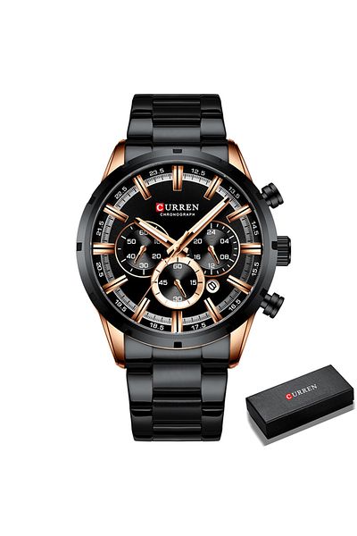 Curren Gold Black Box CURREN Men Watch Top Brand Luxury Sports Quartz Mens Watches Full Steel Waterproof Ch